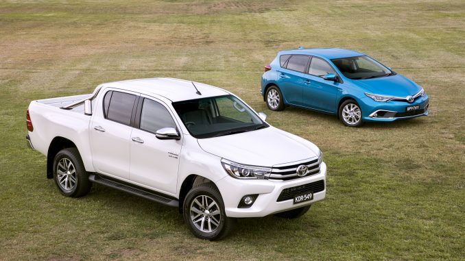 Toyota HiLux and Corolla