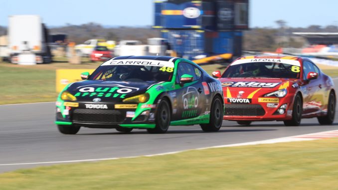 Nic Carroll on track for his first win the Toyota 86 Racing Series