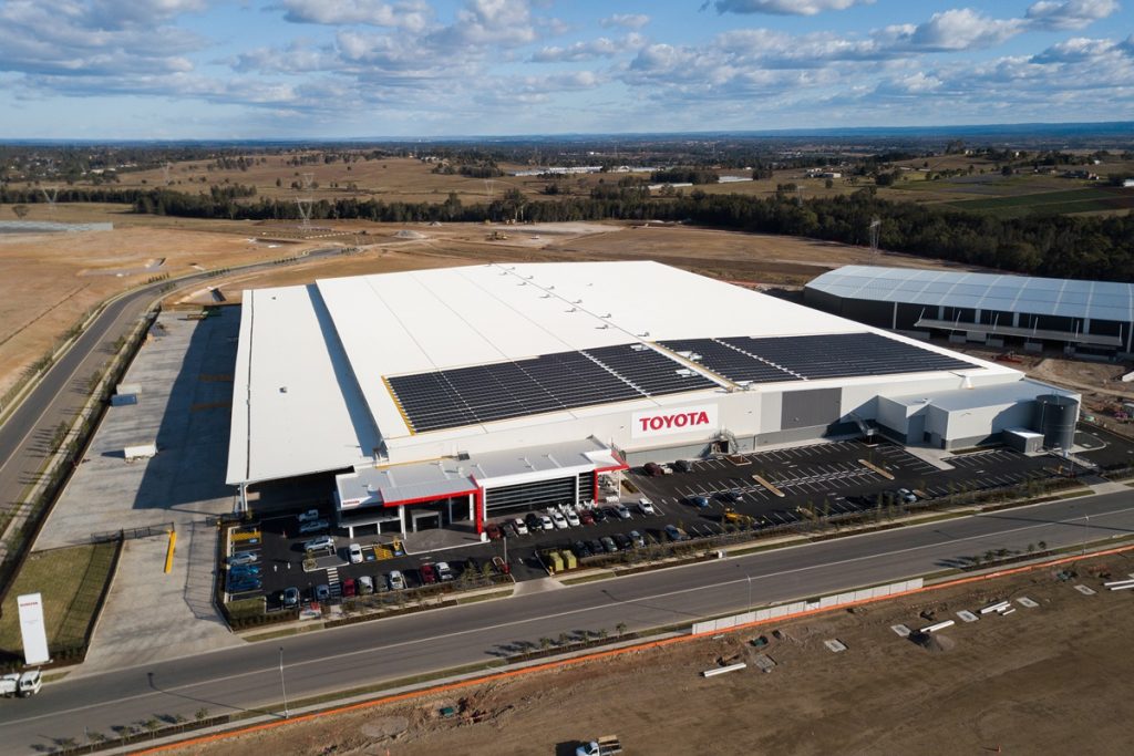 Toyota Australia Solar Energy on Toyota Parts Centre (TPC) in western Sydney