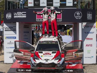 Tänak and co-driver Martin Järveoja celebrate victory in Rally Turkey