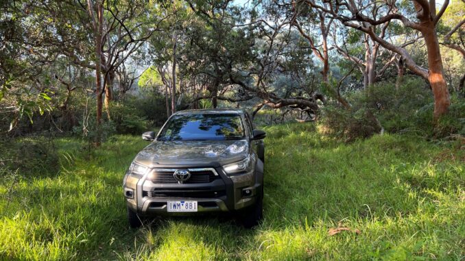 2023 Toyota HiLux Rogue front grill in bush